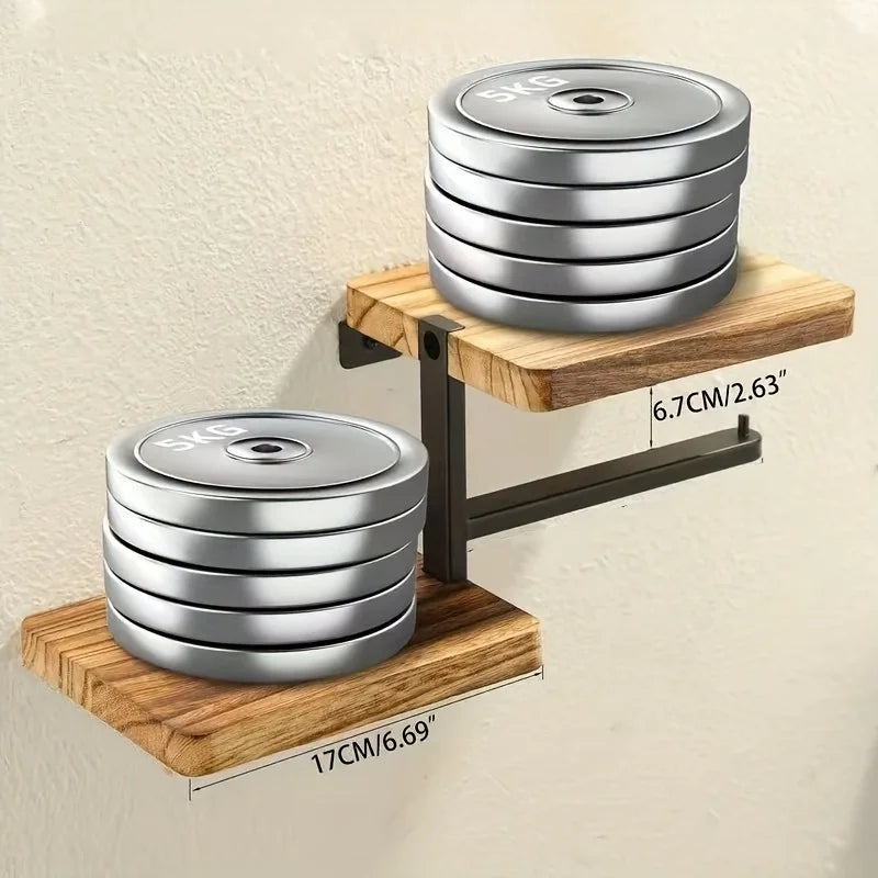 Wall-Mounted Wooden Toilet Paper Holder with Shelf – Bathroom Tissue Roll Dispenser