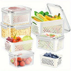 4-Piece Airtight Stackable Food Storage Container Set – Leakproof Meal Prep Boxes, Gray or Blue