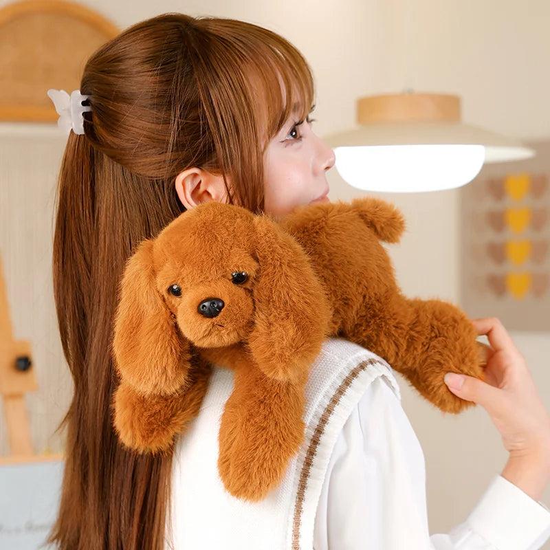 Kawaii Toy Poodle Plush Stuffed Toy | Floppy Ears | Long-Pile Coat | 30cm | 4 Colours