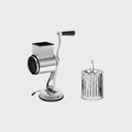 Rotary Grater with 5 Stainless Steel Blades – Manual Vegetable Slicer & Cheese Grater