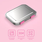 Stainless Steel Bento Lunch Box – 3-Compartment, 1000ml