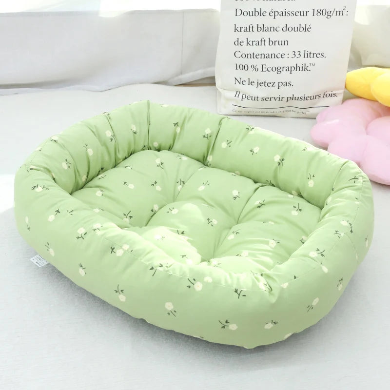 Oval Pet Donut Bed – Thickened, Skin-Friendly & Anti-Slip for Cats & Small Dogs