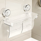 Suction Cup Toilet Paper Holder – No-Drill Wall Mount, PET & ABS, S or L