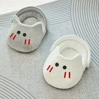 Semi-Enclosed Slipper Cat Bed | Fluffy Plush | Warm Sleeping Cave | 2 Sizes