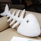 Fish Bone Plush Pillow – Decorative Skeleton Cushion