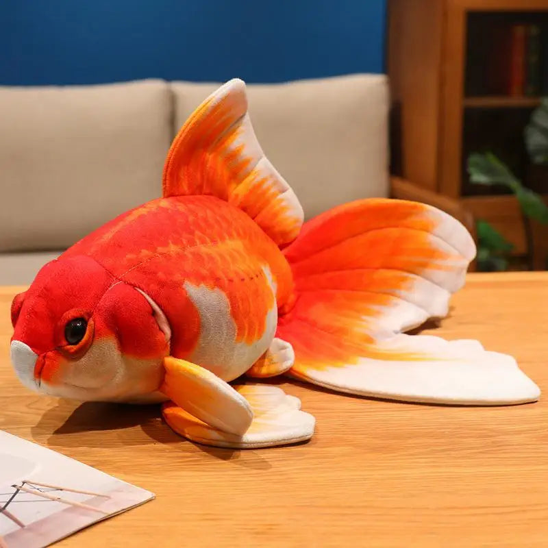 Goldfish Plush Pillow – Fish-Shaped Decorative Accent