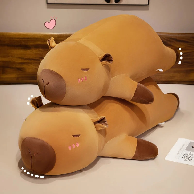 Capybara Plush Pillow – Long Brown Stuffed Animal