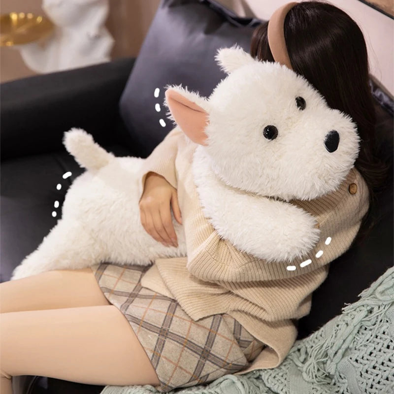 Westie Plush Stuffed Toy with Bow | West Highland White Terrier | 3 Sizes 43–90cm