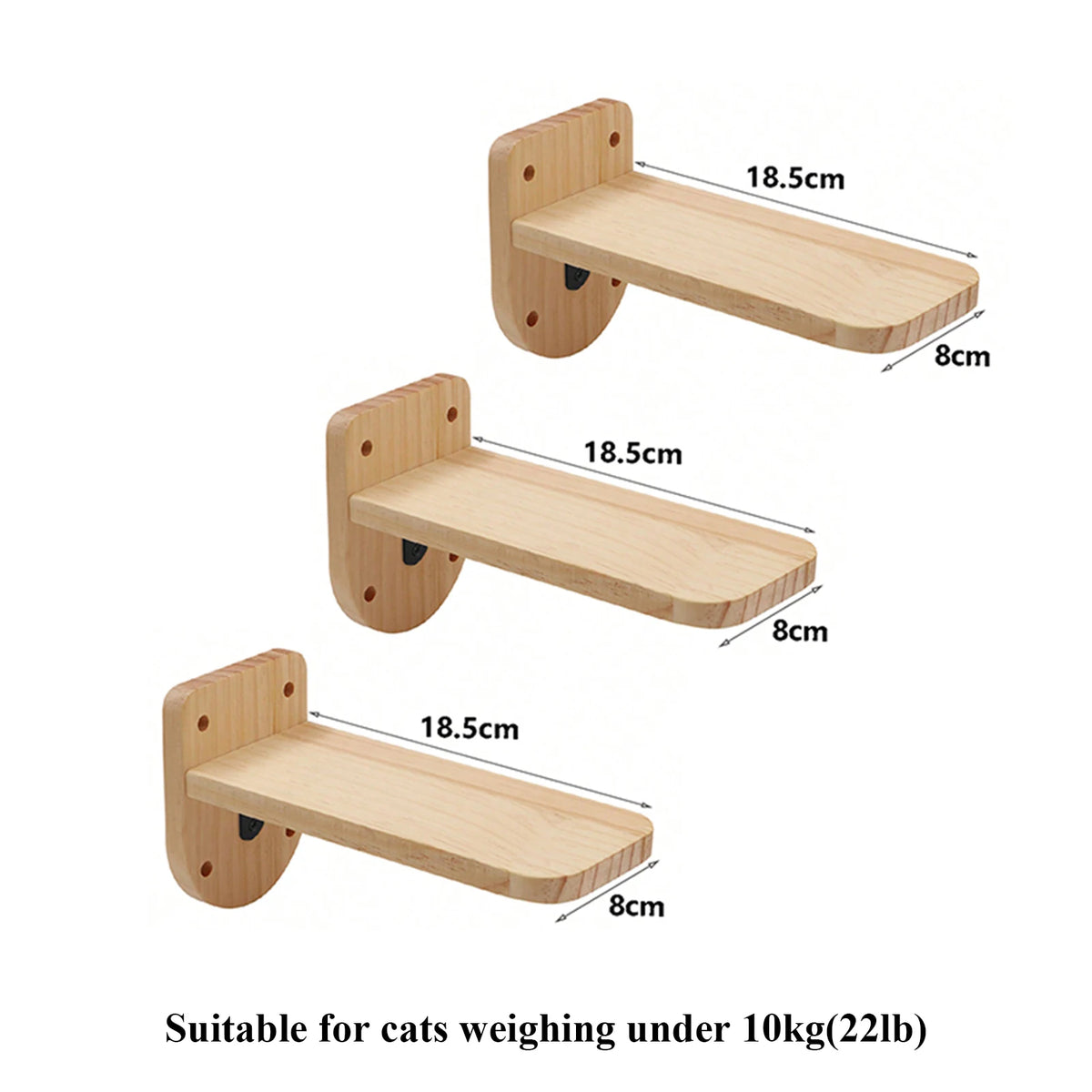 Wall-Mounted Cat Climbing Shelves – Modular Steps, Hammock, Scratching Posts & Shelves