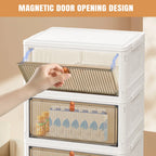 Stackable Storage Boxes with Lids & Lockable Wheels – 3, 4, or 5-Tier