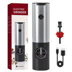 Electric Salt & Pepper Grinder Set – USB Rechargeable, LED Light, Adjustable Coarseness