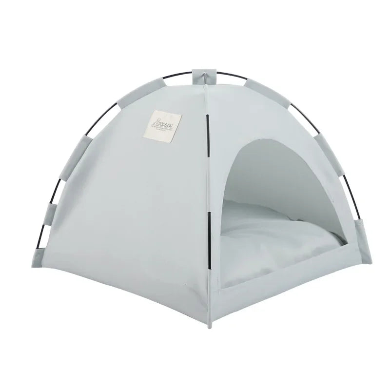 Pet Teepee Tent Bed with Cushion – Soft Cave for Cats & Small Dogs, 3 Sizes