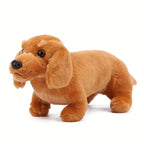 Black & Tan Dachshund Plush Toy, 25cm, Three Styles