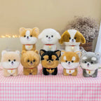 Lifelike Japanese Puppy Plush Stuffed Toy | 8 Breed-Inspired Styles | Lucky Charm Collar