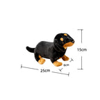 Lifelike Dachshund Plush Stuffed Toy | Black & Tan | 2 Sizes 25–35cm