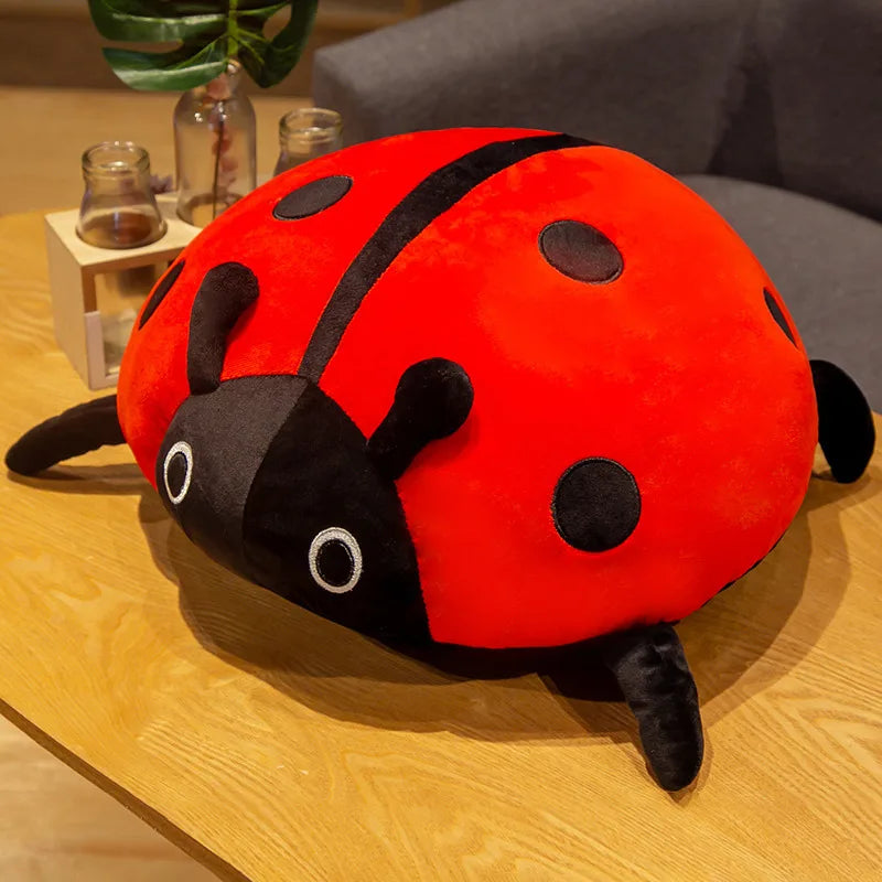 Ladybug Plush Pillow – Soft Spotted Insect in Five Colors