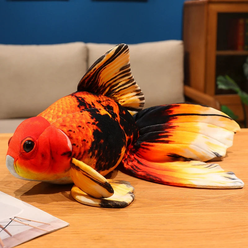 Goldfish Plush Pillow – Fish-Shaped Decorative Accent