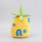 Pineapple House Plush Pillow – Yellow Tropical Cushion