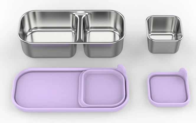 Stainless Steel Bento Lunch Box – 3-Compartment, 1000ml