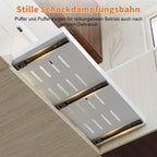 2-Pack Scalable Pull-Out Kitchen Storage Rack – Extendable Carbon Steel Drawer Organiser, Black or White