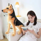 Lifelike Sitting Dog Plush Figurine | 4 Breeds: Rottweiler, German Shepherd, Beagle & Spotted Dog | Simulation Coat | 6 Sizes: 23–66cm