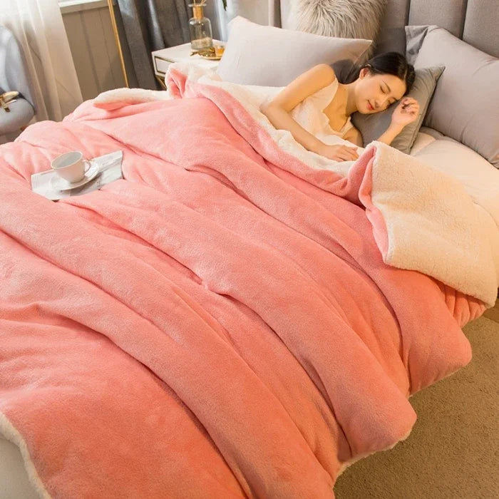 Double-Sided Fleece Throw Blanket & Duvet Cover – Anti-Pilling, Machine Washable, 12 Colours
