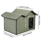 Weatherproof Outdoor Cat House – Removable Roof, All-Season Shelter for Cats & Dogs