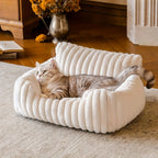 Plush Cat Sofa Bed | Deep Sleep Pet Basket | Cats & Small Dogs | 3 Sizes
