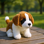 Lifelike St. Bernard Puppy Plush Stuffed Toy | 30cm | PP Cotton | CE Certified