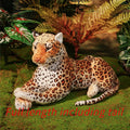 Lifelike Leopard Plush Stuffed Animal | PP Cotton | 4 Sizes 65–170cm