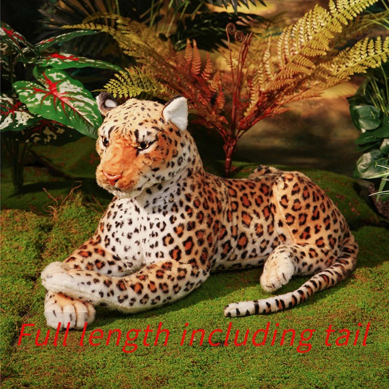 Lifelike Leopard Plush Stuffed Animal | PP Cotton | 4 Sizes 65–170cm