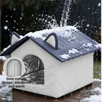 Insulated Outdoor Cat House – Windproof, Waterproof, Moisture-Proof Base, S–L