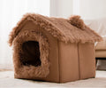 Soft Removable Pet Cave House Bed – Warm Kennel for Dogs & Cats, S–L