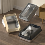 Stainless Steel Cat Litter Box | Semi-Enclosed, Splash-Proof | 15 Styles