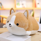Kawaii Corgi Plush Pillow | Chubby Lying Pose | PP Cotton | 30cm | 3 Colours