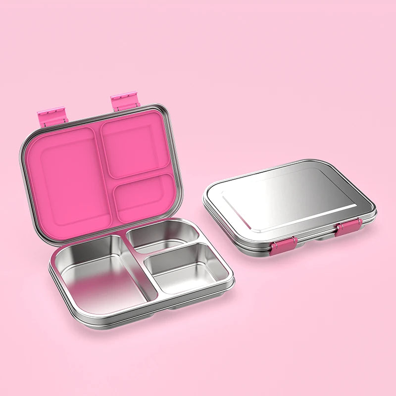 Stainless Steel Bento Lunch Box – 3-Compartment, 1000ml