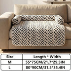 Zebra Print Bolster Pet Mat | Plush Dog & Cat Bed | Anti-Slip Sofa Protector | 2 Sizes