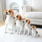Lifelike Sitting Dog Plush Figurine | 4 Breeds: Rottweiler, German Shepherd, Beagle & Spotted Dog | Simulation Coat | 6 Sizes: 23–66cm