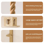 Wall-Mounted Sisal Rope Cat Climbing Shelf – 130cm or 150cm, Multi-Level