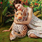 Lifelike Leopard Plush Stuffed Animal | PP Cotton | 4 Sizes 65–170cm