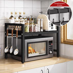 Expandable Microwave Shelf Organizer for Countertop Storage 16.5–25.2" (42–64 cm)