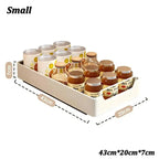 Pull-Out Cabinet Drawer Organizer with Slide Rails – No Drilling, 5 Sizes