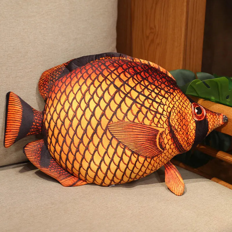 Photorealistic Marine Fish Plush Cushion | 6 Fish Species Styles | Printed Scale Detail | Flat Cushion Format | 4 Sizes: 50–110cm