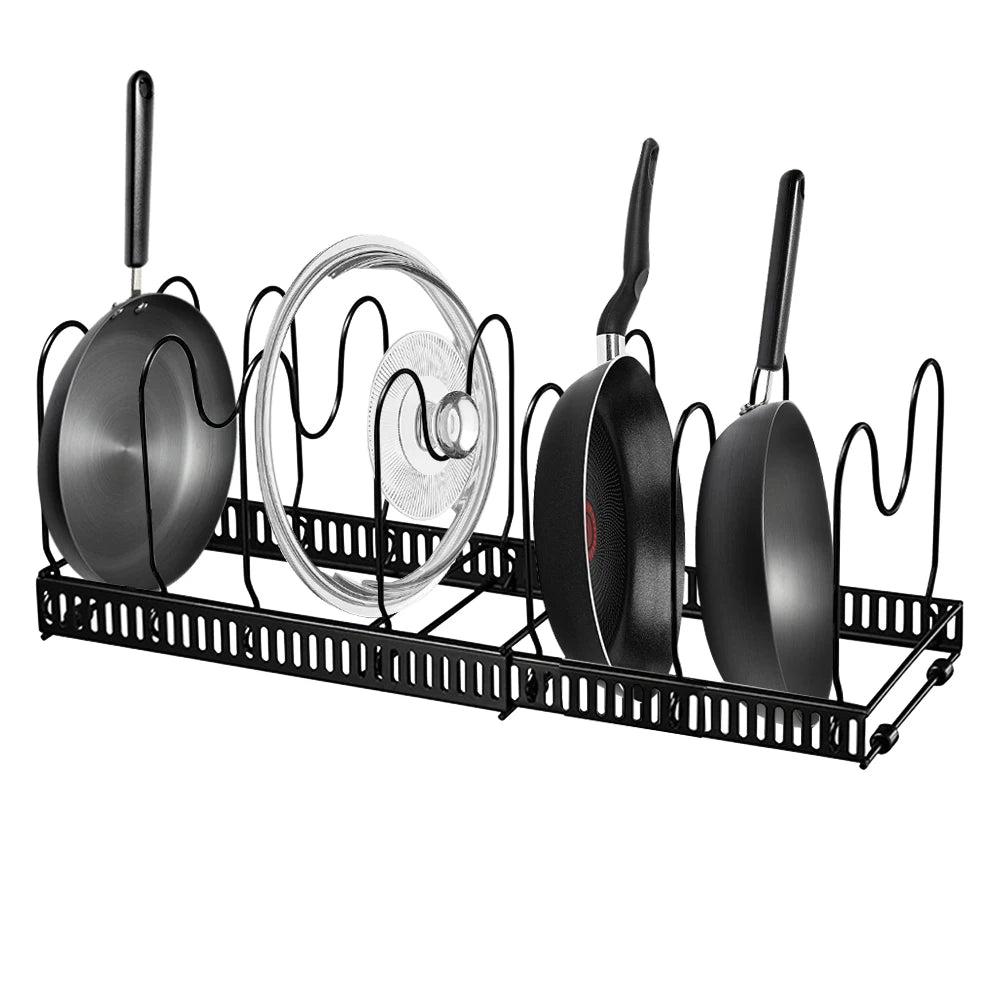 Adjustable Pot and Pan Organiser Rack – 7 or 12-Layer Kitchen Storage