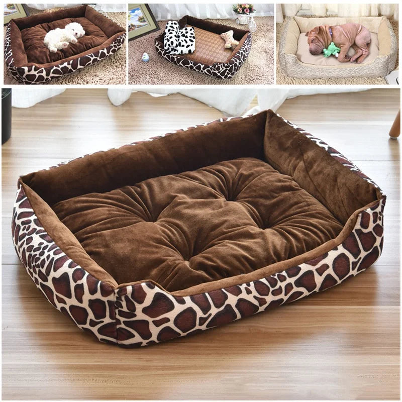 Striped Corduroy Calming Pet Cushion Bed | Breathable Fiber Fill | Hand Wash | 3 Sizes | 2 Styles