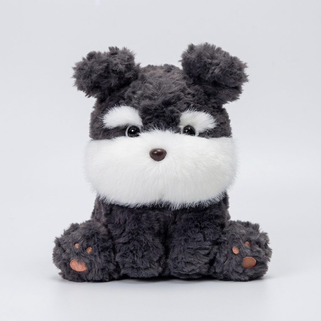 Kawaii Sitting Dog Plush Stuffed Toy | 3 Styles | Curly Fluffy Coat | Cuddly Desk Companion | 20cm