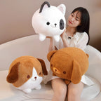 Kawaii Round Dog Hug Pillow Plush | 4 Styles | Sofa Cushion | 2 Sizes: 30 & 40cm