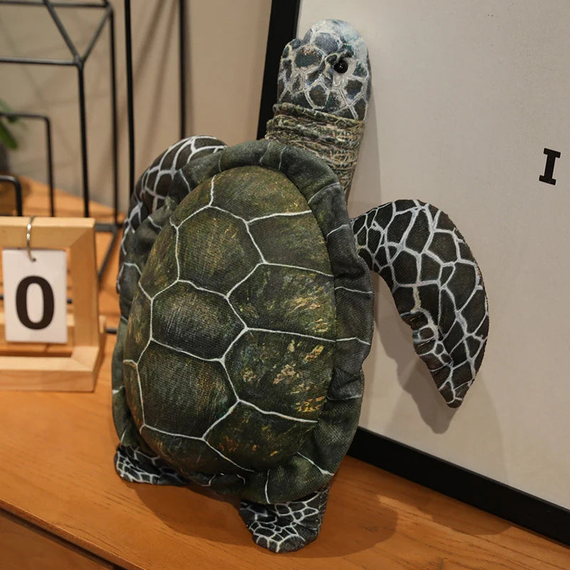 Sea Turtle Plush Toy – Realistic Green Stuffed Animal