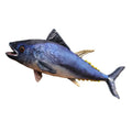 Giant Realistic Bluefin Tuna Plush Pillow | Deep Blue Torpedo Body | Open Mouth, Scale Texture Print & Yellow Finlets | 45–50cm, 70–75cm & 90–95cm