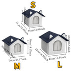Insulated Outdoor Cat House – Windproof, Waterproof, Moisture-Proof Base, S–L